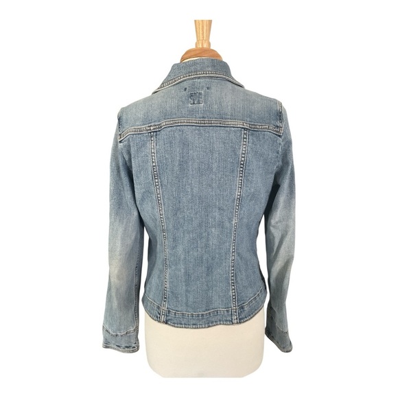 GAP Vintage Y2K Classic Stretch Blue Jean Jacket - Picture 2 of 4